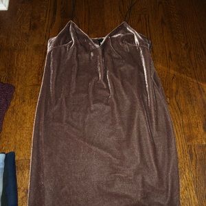 Crushed Velvet Pink Dress